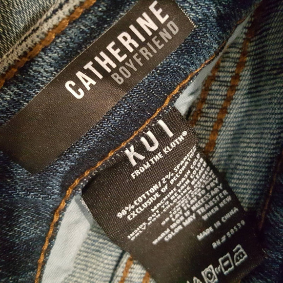 Kut from the Kloth Women's Boyfriend Jeans - Dark Blue - Picture 8 of 8